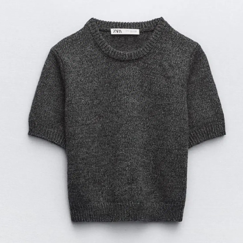 Zara Textured Crewneck Sweater